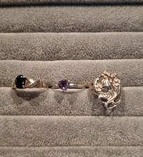 3 Pre Owned  Rings  2 Definitely  Silver ,
