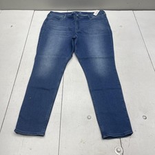 Old Navy High Rise Wow Super-Skinny Jeans Womens 18 Blue Medium Wash Stretch