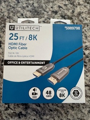 HDMI Fiber Optic Cable 25 FT / 8K Office and Entertainment