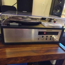 Crosley CR7022A-BK Sloane Bluetooth Shelf System Record Player - Black