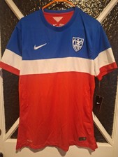 NIKE USMNT 2014 WORLD CUP BOMB POP PLAYER MATCH JERSEY USA SZ XL 578657-657 AWAY