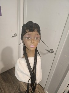 Glueless Zigzag Black Braided Wig Full Lace