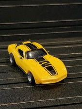 Vintage TYCO '79 Chevy Corvette Yellow/Black 2 HO Slot Car Has Both Mirrors