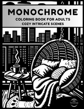Monochrome Coloring Book for Adults: Cozy Intricate Scenes for Mindful Focus, St