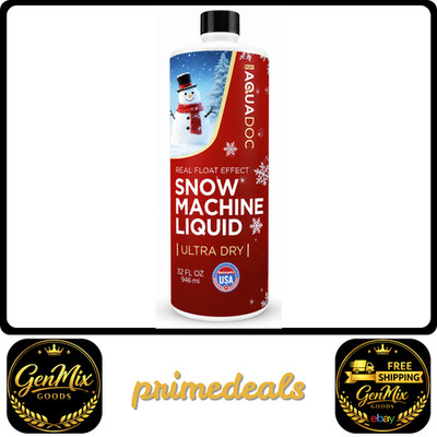 AquaDoc Snow Machine Liquid Concentrate 32 oz, Ultra Dry Snowmaker Fluid 