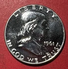 1961 US "PROOF" Franklin SILVER Half Dollar! Old US Coin!