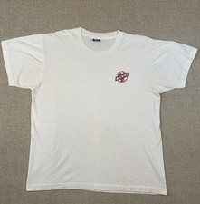 Vintage Bechtel T-Shirt White Mens XL Single Stitch Vtg 90s Y2K*Flaws*
