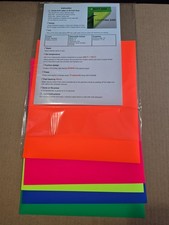 5 - 12" x 10" Sheets Vinyl Heat Transfer vinyl Neon Colors sheets NEW