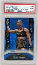 Ronda Rousey 2013 Finest Moments Blue Refractor RC Rookie #'d 123/188 PSA 9 MINT