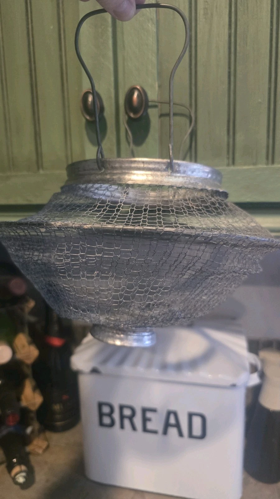 Vintage Collapsible Wire Strainer Basket For Garden, Eggs, And More