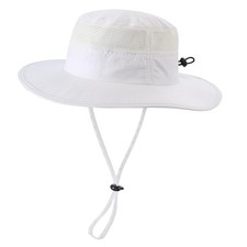 UPF 50 Kids Wide Brim Sun Hat Mesh Fishing Beach Water Bucket Cap