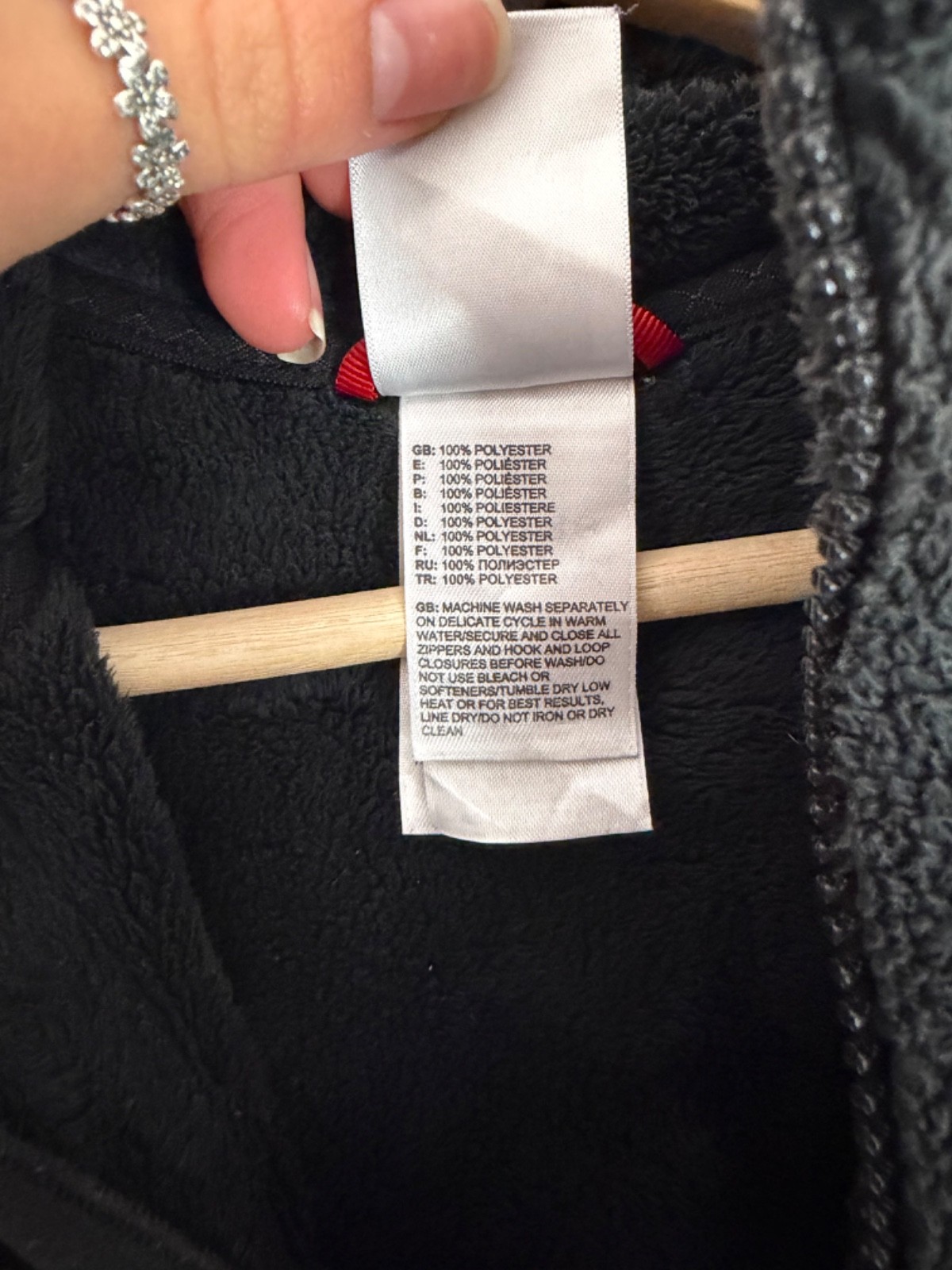 The North Face, Women's Black Hooded Fluffy Fleece Jumper, Size Small - Used thumbnail 4