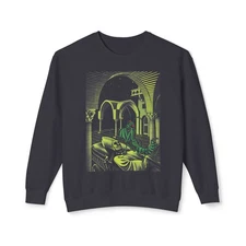 m.c escher dream (mantis religiosa) (colorized) 100% cotton sweatshirt