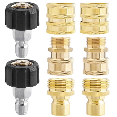 #ad 8Pcs Pressure Washer Quick Connect Kit Brass Pressure Washer Adapter Set – M... $30.38