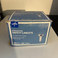 Medline Sterile Safety Lancets, Push-Button Activation, 1.6mm 200pcs