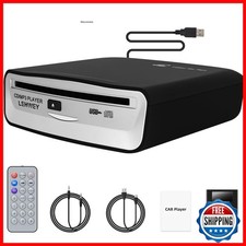 Lehwey USB CD Player for Car, AUX FM Transmitter, Anti-Skip, Remote Control