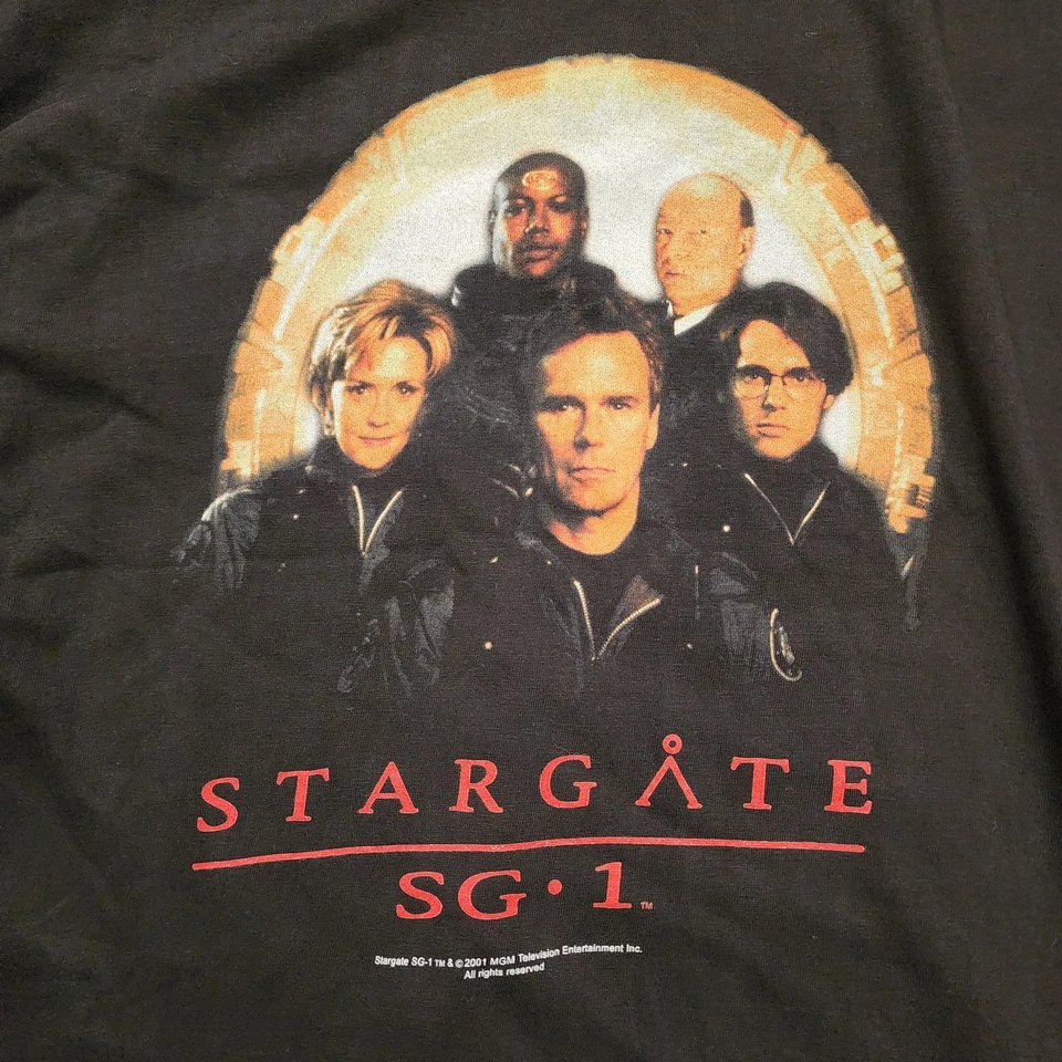 Vintage Stargate SG-1 XXL T-Shirt Black 2001 MGM TV Series Rare 2XL SEE SIZING - image 3 of 4