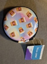 NWT Tech Case Heart Love Coffee Espresso Clamshell For Wireless Headphone...