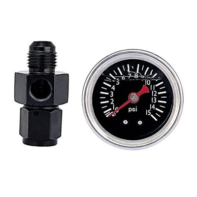 #ad Fuel Pressure Gauge with 6AN Fuel Pressure Take Off Fitting 0 15Psi 6AN 15PSI $26.03