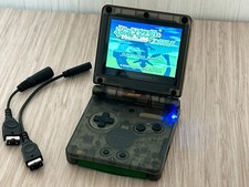 Nintendo GameBoy Advance SP Clear Black IPS Backlit New Battery GBA SP