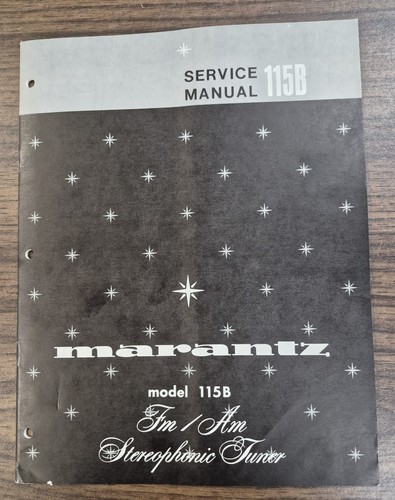 Marantz 115B Tuner Service Manual - OEM