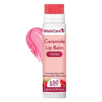 WishCare Tinted Lip Balm with SPF 50 PA+++ Brightening Lip Balm - 5g