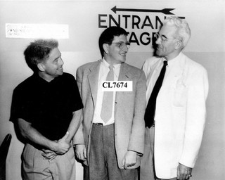 Bernard Herrmann and Alfred Newman with Murray Spivack on the Studio Lot Photo