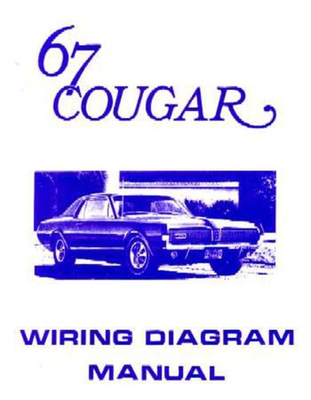 #ad 1967 Mercury Cougar Wiring Diagrams Manual $24.00