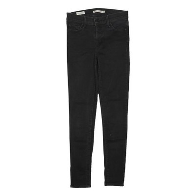 LEVI'S Big E Damen Jeans Schwarz Slim Skinny Denim W26 L30 Classic Button