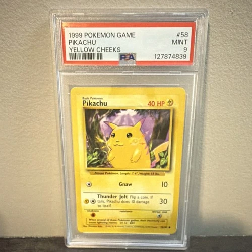 Pokémon TCG Pikachu Yellow Cheeks Base Set 1999 #058/102 PSA 9 Regular Common