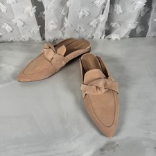 Kaanas Minsk Suede Turban Mules Knotted Vamp Pointed Toe Made in Colombia Size 9