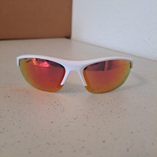 Rawlings Sunglasses Youth/Teen White Wrap Sports Frames Red Mirrored Lens R-35