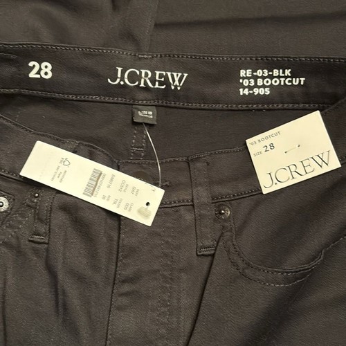 J. Crew Women’s high-rise bootcut jean 2003 super-stretch black Sz 28 NWT - Picture 6 of 10