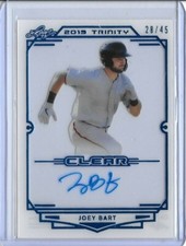 2019 Leaf Trinity JOEY BART Clear Acetate Platinum Foil Auto RC /45 Pirates