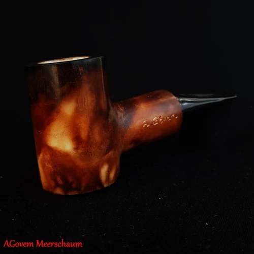 AGovem Handcarved Calcine Poker Meerschaum Smoking Tobacco Pipe  Pipa AGM-1809