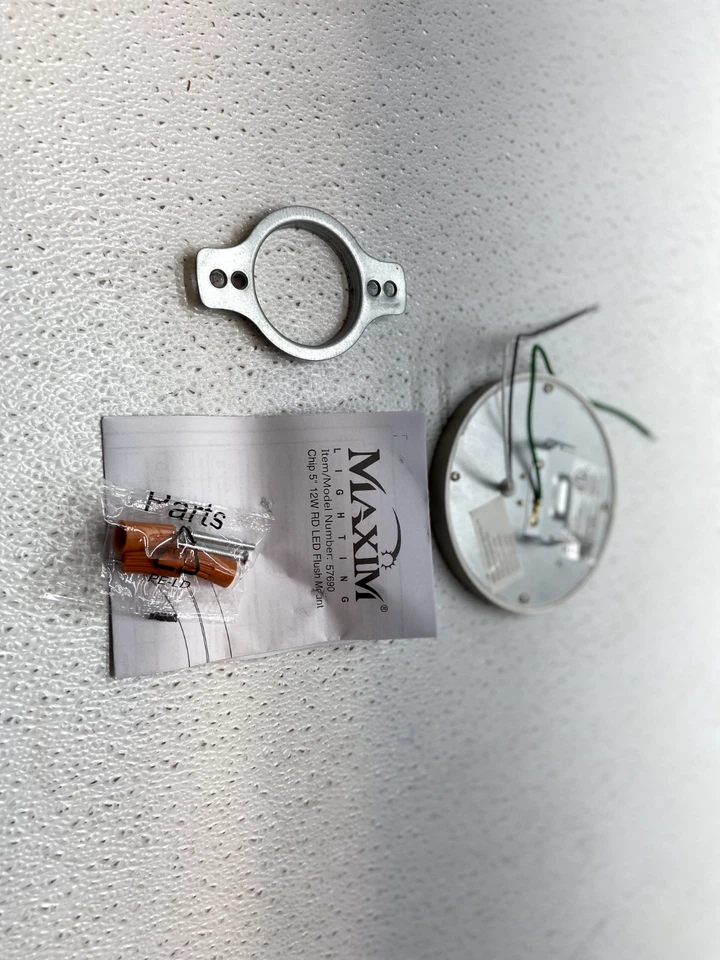 Maxim  57690 Lighting Chip 5" 12W round LED 1-Light Flush Mount in Satin Nickel - Image 2 of 2