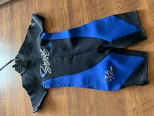 STEARNS YOUTH LARGE SHORTY WETSUIT SURFING DIVING Black Blue