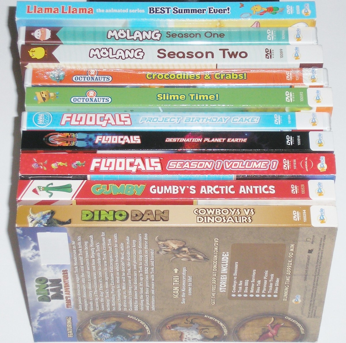 Kid DVD Lot of 10 - GUMBY Dino Dan: Dinosaurs OCTONAUTS Molang