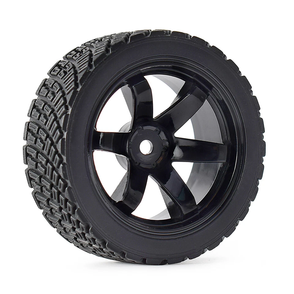 4 STÜCKE 12mm Hex 67mm Gummi Reifen Rad für 1/10 WLtoys 1/14 144001 RC Auto - Bild 4 von 4