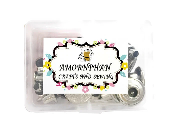 20 Sets Jean Tack Metal Snap Buttons Replacement No-Sew Silver and Bronze 16 mm. - Image 4 of 4