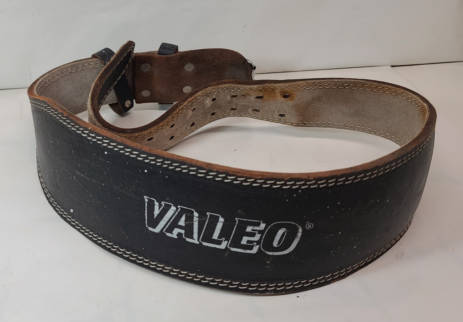 Valeo Leather Weight Lifting Belt Padded Bodybuilding Power Lifting