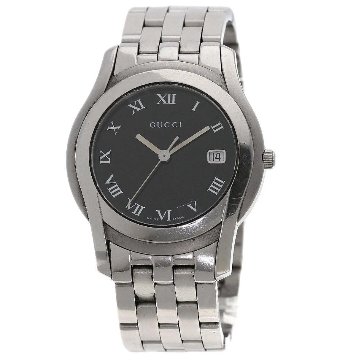 Montres GUCCI Visage Rond 5500M Acier Inoxydable/Acier Inoxydable Homme