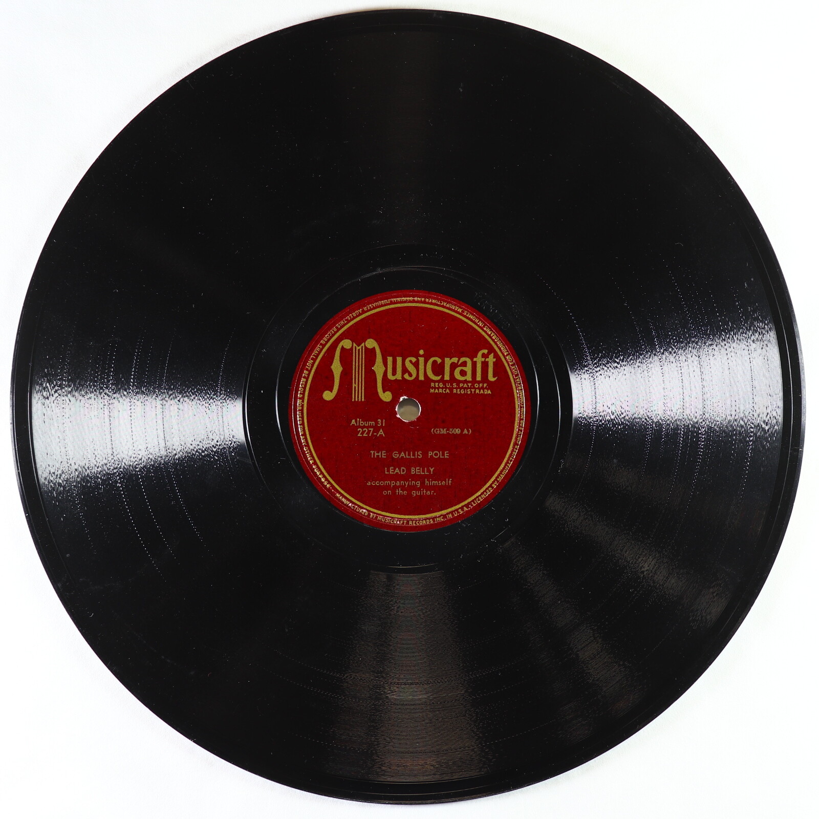 Blues 78 Lead Belly The Gallis Pole/Bourgeois Blues Musicraft