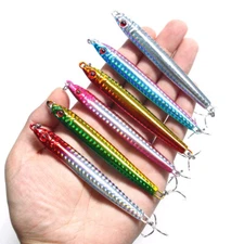 6PCS Lead Metal Jigging Lure 40g Spoon Bait Saltwater Jig Fishing Tackle Kit