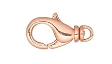 Clasp, 10 Medium Copper Plated Brass 14x8mm Lobster Claw Swivel Clasps