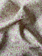 LIBERTY HOME ARTS CURTAIN FABRIC DESIGN "Eliza" 10 metres 100% LINEN PINK/GREEN