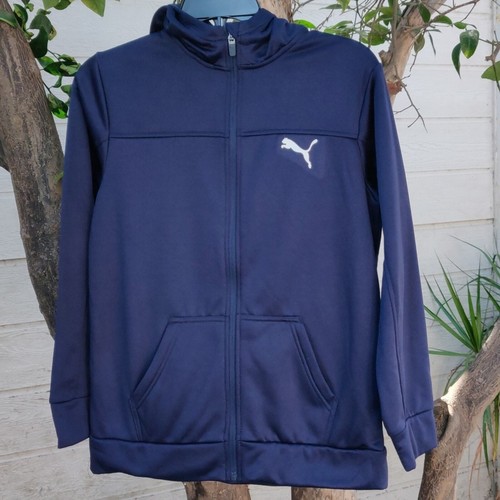 Puma boys hoodie size L color peacoat new with tag - Picture 2 of 9