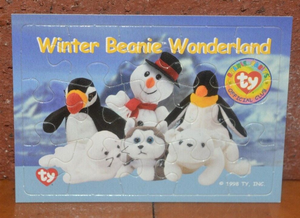 BEANIE BABIES OFFICIAL CLUB TRADING CARD CHASE PUZZLE WINTER BEANIE WONDERLAND-image