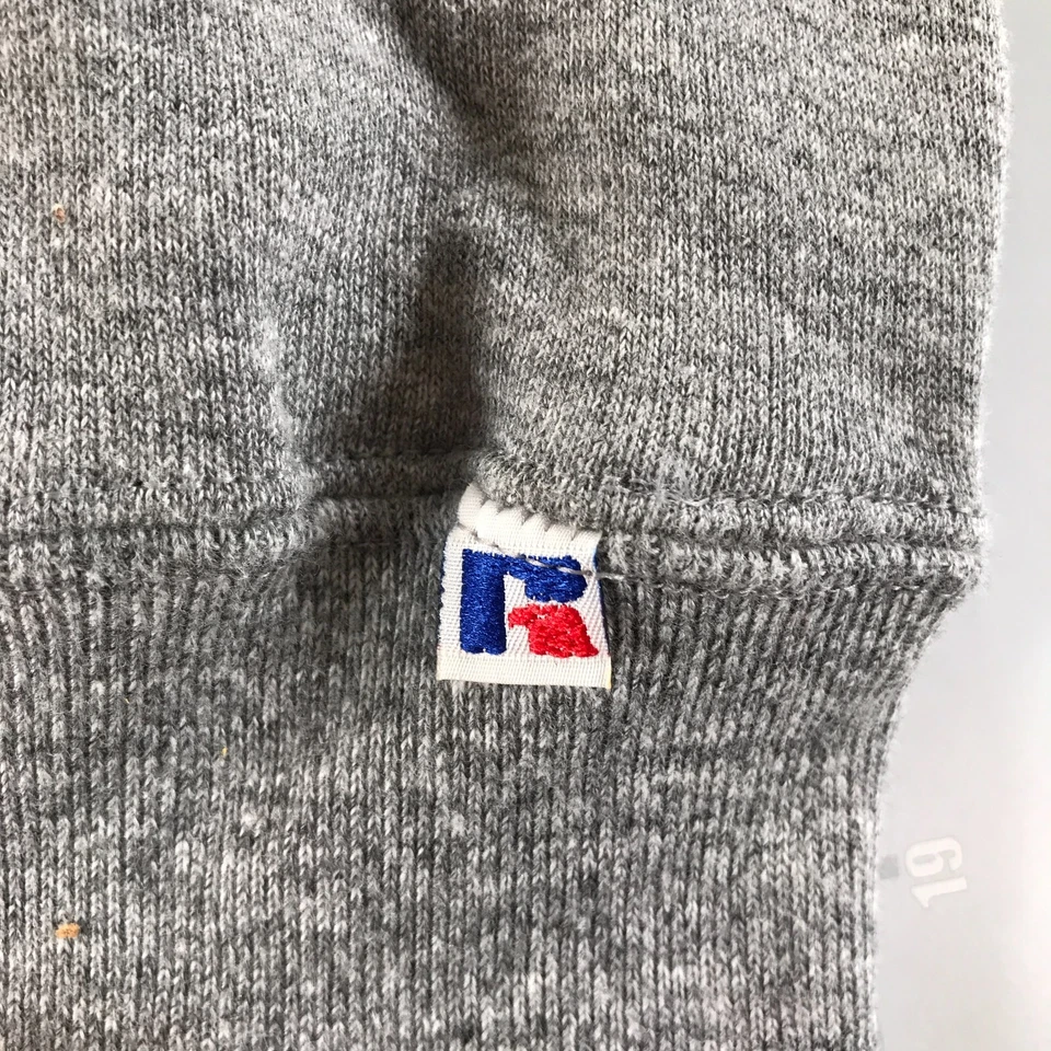 Vintage Russell Athletic Crewneck Sweatshirt Boys Small Heather Grey USA - Image 4 of 4