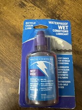 White Lightning Wet Ride Bicycle Chain Lube Waterproof WET Conditions, 20oz,60ml